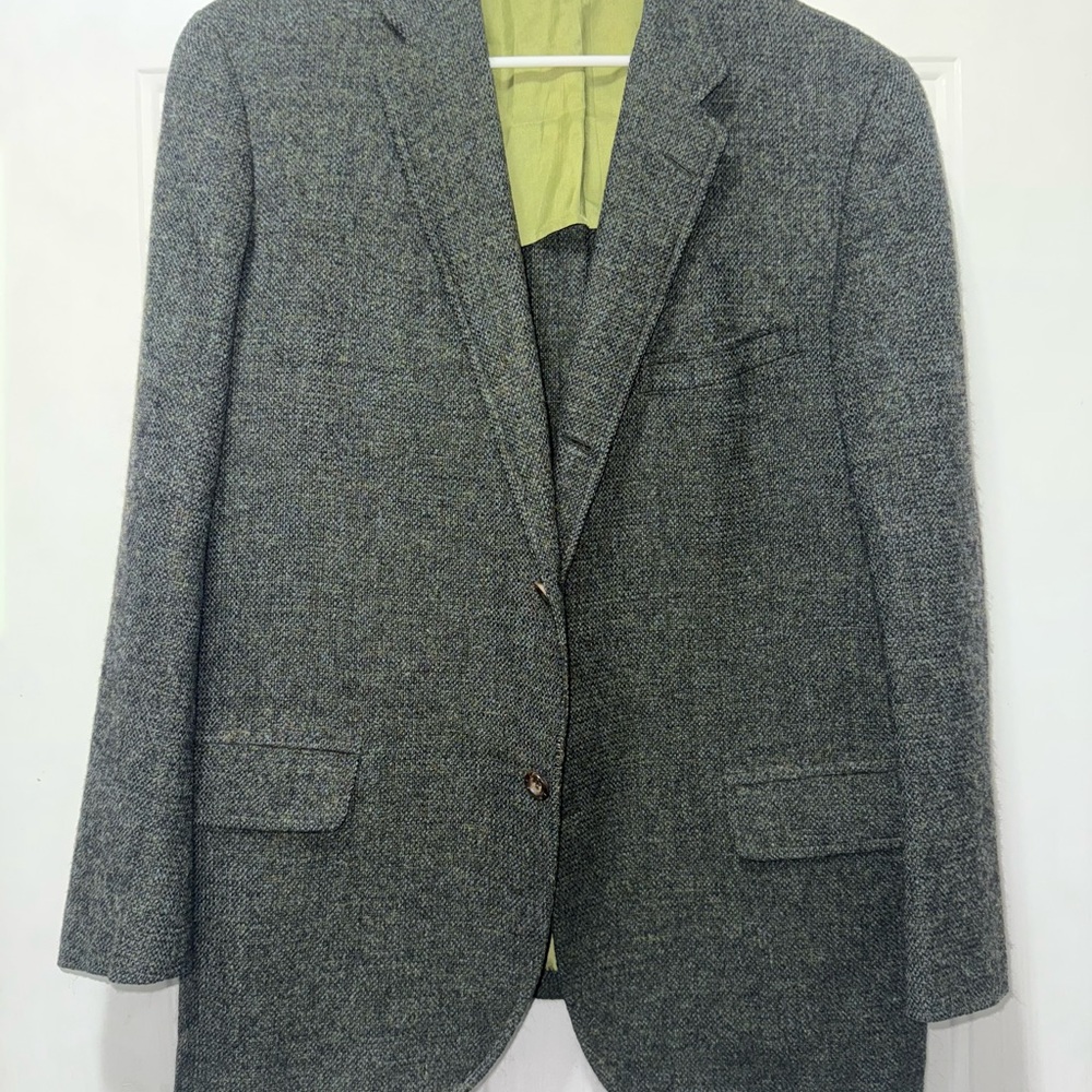 Vintage Green and Turquoise Walter Morton Men's Blazer 42r made in USA